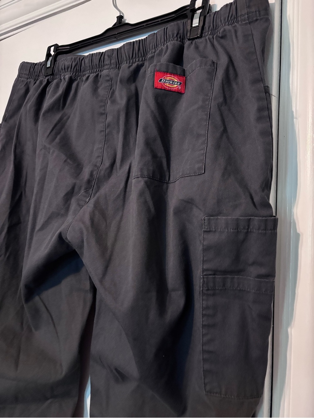 Dickies Black Cargo Drawstring Medical Pants Size Large - Picture 6 of 11